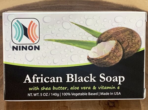 African Black Soap with Shea Butter, Aloe Vera & Vitamin 6 Pieces - Image 2