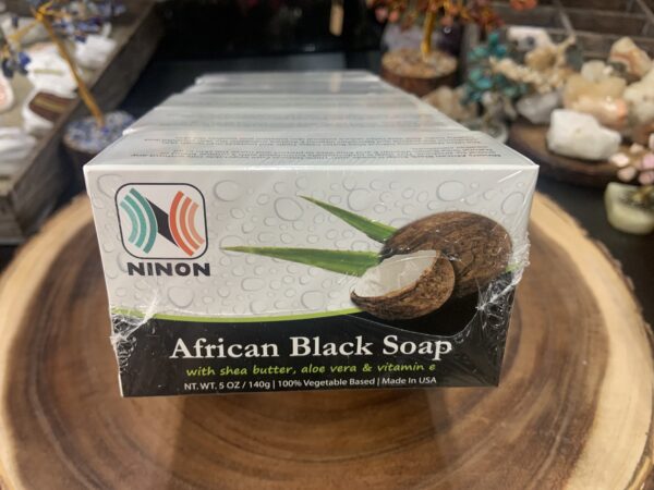 African Black Soap with Shea Butter, Aloe Vera & Vitamin 6 Pieces - Image 4