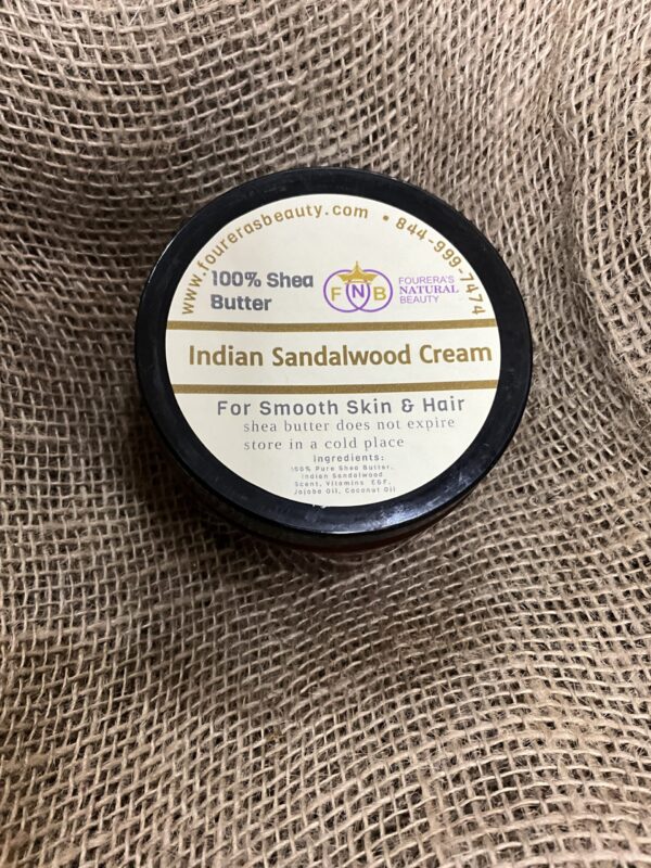 Indian Sandalwood Shea Butter Cream 8oz - Image 2