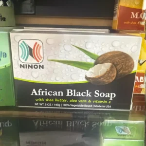 Healing African Black Soap Bar, Raw black soap results, Anti-acne herbal cleanser.