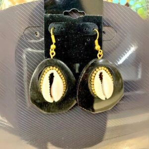 African Wood Earring