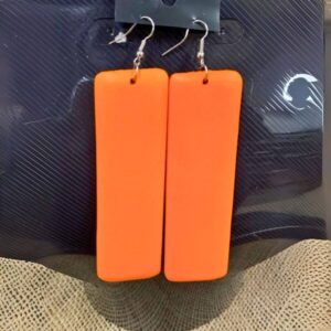 Rectangle Wood Earring