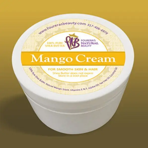 Mango Cream moisturizer for eczema and dry skin, Natural shea butter mango cream for hair hydration, Anti-aging mango cream for wrinkles and blemishes