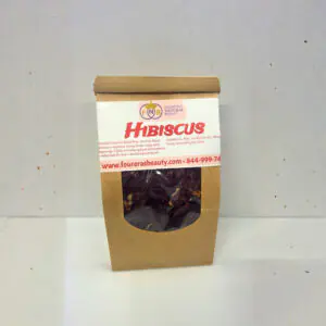 Dried Organic Hibiscus Tea Blend in premium eco-friendly packaging